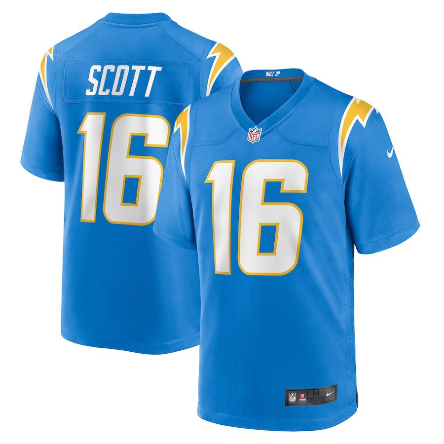 Men Los Angeles Chargers #16 JK Scott Nike Powder Blue Game NFL Jersey